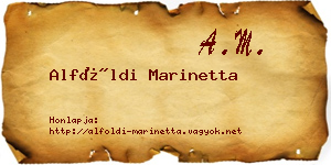 Alföldi Marinetta névjegykártya